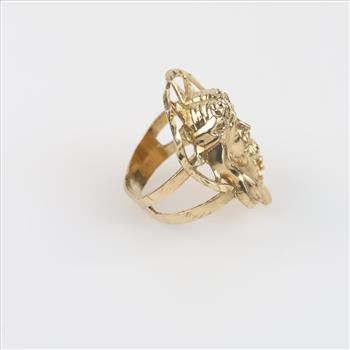 10kt Gold Religious Ring