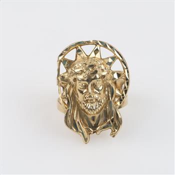 10kt Gold Religious Ring