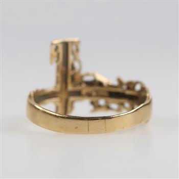 10kt Gold Religious Ring