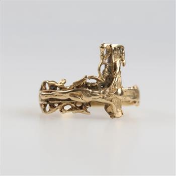 10kt Gold Religious Ring
