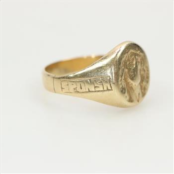 10kt Gold Religious Ring