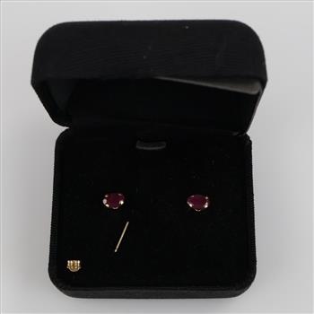 10kt Gold Res Stone Earrings