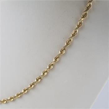 10kt Gold Rope Chain Necklace
