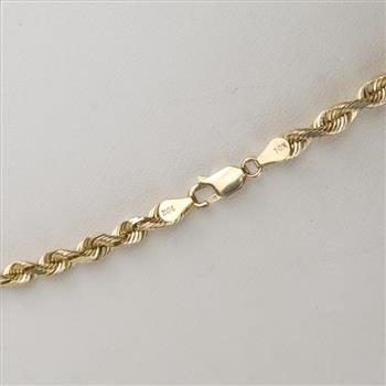 10kt Gold Rope Chain Necklace