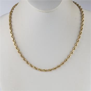 10kt Gold Rope Chain Necklace
