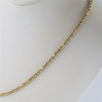 10kt Gold Rope Chain Necklace