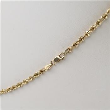 10kt Gold Rope Chain Necklace