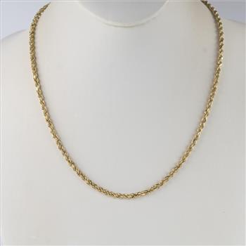 10kt Gold Rope Chain Necklace