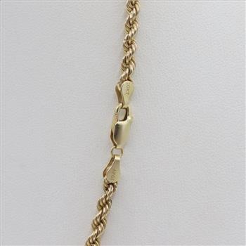 10kt Gold Rope Chain Necklace