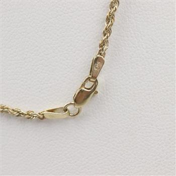 10kt Gold Rope Chain Necklace
