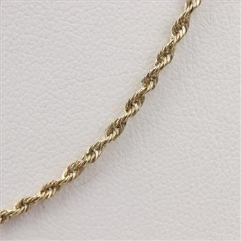 10kt Gold Rope Chain Necklace
