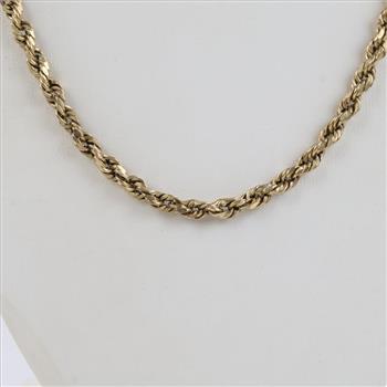 10kt Gold Rope Chain Necklace