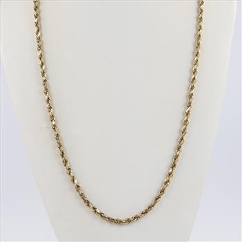10kt Gold Rope Chain Necklace