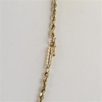 10kt Gold Rope Chain Necklace