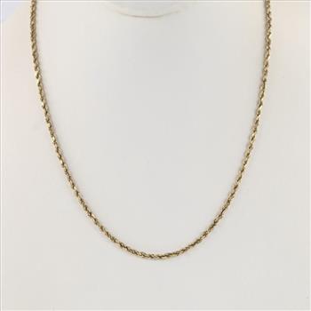 10kt Gold Rope Chain Necklace
