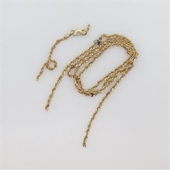 10kt Gold Rope Chain Necklace