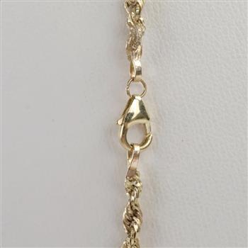 10kt Gold Rope Chain Necklace