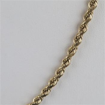 10kt Gold Rope Chain Necklace
