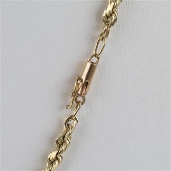 10kt Gold Rope Chain Necklace