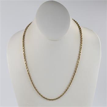 10kt Gold Rope Chain Necklace