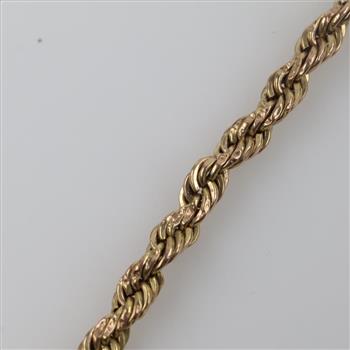 10kt Gold Rope Chain Necklace