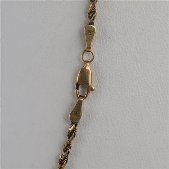 10kt Gold Rope Chain Necklace