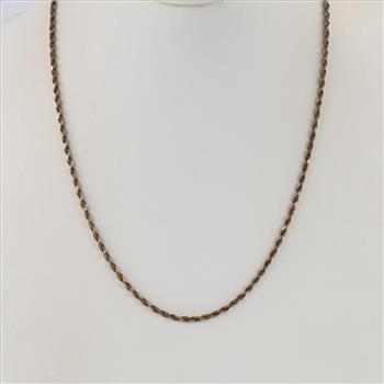 10kt Gold Rope Chain Necklace