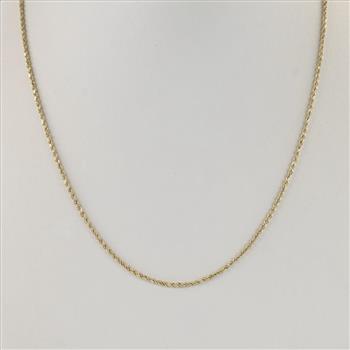10kt Gold Rope Chain Necklace