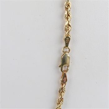 10kt Gold Rope Chain Necklace