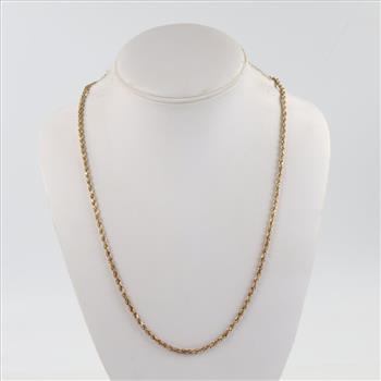 10kt Gold Rope Chain Necklace