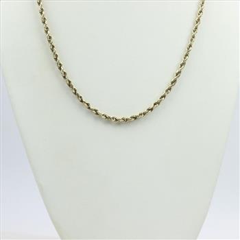 10kt Gold Rope Chain Necklace