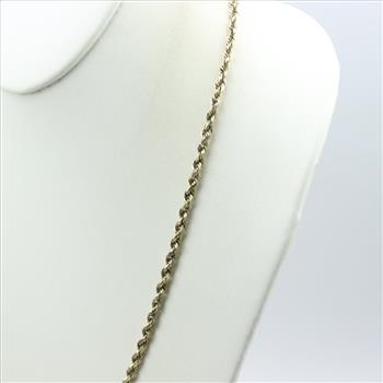 10kt Gold Rope Chain Necklace