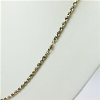 10kt Gold Rope Chain Necklace