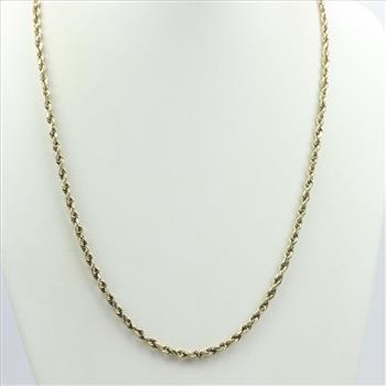 10kt Gold Rope Chain Necklace