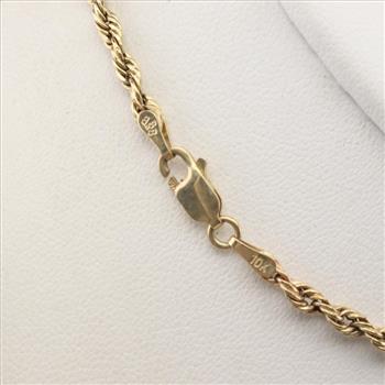 10kt Gold Rope Chain Necklace
