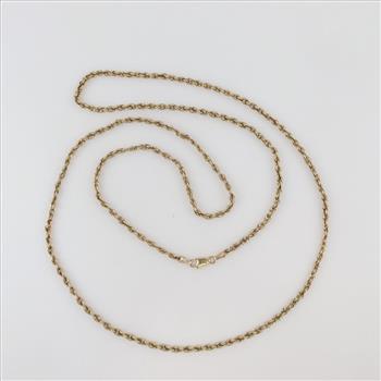 10kt Gold Rope Chain Necklace
