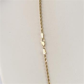 10kt Gold Rope Chain Necklace