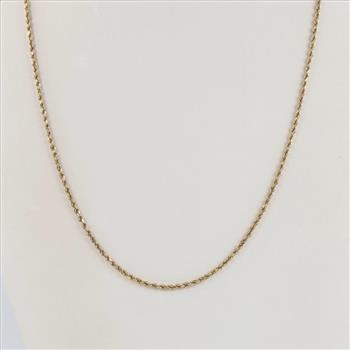 10kt Gold Rope Chain Necklace