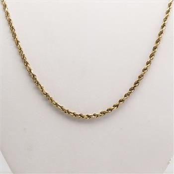 10kt Gold Rope Chain Necklace
