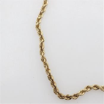 10kt Gold Rope Chain Necklace