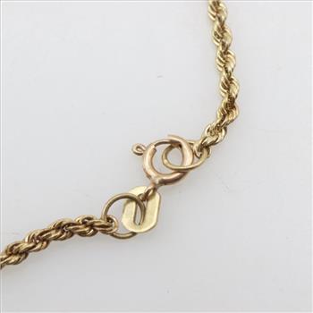 10kt Gold Rope Chain Necklace
