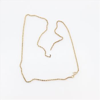 10kt Gold Rope Chain Necklace