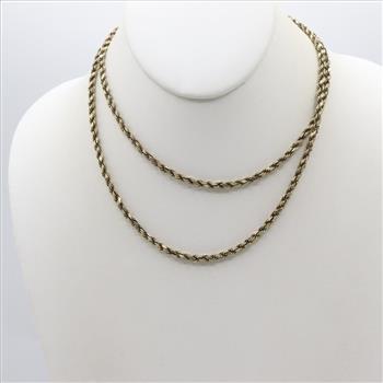 10kt Gold Rope Chain Necklace
