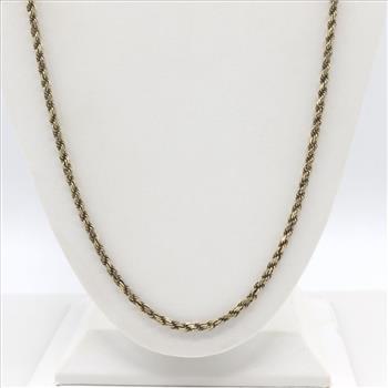 10kt Gold Rope Chain Necklace