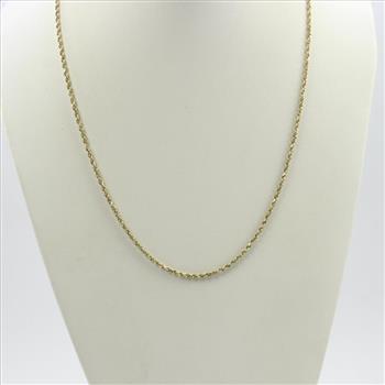 10kt Gold Rope Chain Necklace