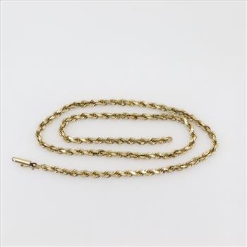 10kt Gold Rope Chain Necklace
