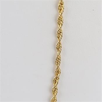 10kt Gold Rope Chain Necklace