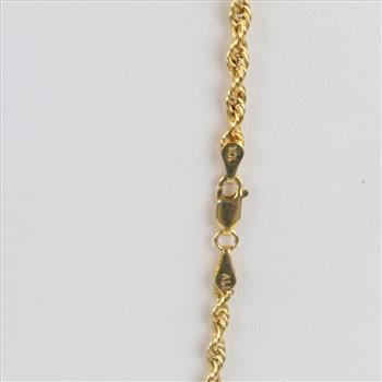 10kt Gold Rope Chain Necklace