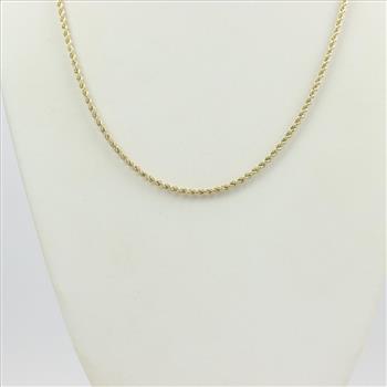 10kt Gold Rope Chain Necklace
