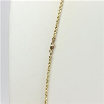 10kt Gold Rope Chain Necklace